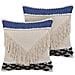 Set Di 2 Cuscini Sofca Cotone 45 X 45 Cm Beige Trama Geometrica - Foto miniatura 6