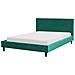 Letto Velluto Fitou 140 X 200 Cm Verde Scuro - Foto miniatura 2
