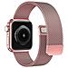 Cinturino Per Apple Watch 42/44/45mm Acciaio Inox Stile Milanese, Rosa - Foto miniatura 3