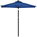 Ombrellone Giardino Con Palo In Acciaio Azzurro 225x225x212 Cm - Foto miniatura 3
