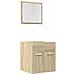 Set Mobili Da Bagno 2 Pz Rovere Sonoma In Legno Multistrato - Foto miniatura 1