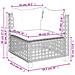 Set Divano da Giardino 6 pz con Cuscini Grigio in Polyrattan - Foto miniatura 6
