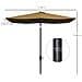 Ombrellone da Giardino Rettangolare 3x2 m con Apertura a Manovella e Inclinabile, Caffè - Foto miniatura 4