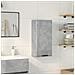 Mobile Da Bagno A Parete Grigio Cemento 32x20x67 Cm - Foto miniatura 3