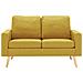 Lusso Casadino -  Divano A 2 Posti Giallo In Tessuto - Foto miniatura 2