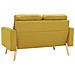 Lusso Casadino -  Divano A 2 Posti Giallo In Tessuto - Foto miniatura 4