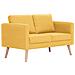 Divano A 2 Posti In Tessuto Giallo - Foto miniatura 1