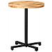 Tavolino Da Bistrot Rotondo Ø60x75 Cm In Legno Di Mango Grezzo - Foto miniatura 2