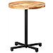 Tavolino Da Bistrot Rotondo Ø60x75 Cm In Legno Di Mango Grezzo - Foto miniatura 8