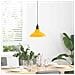 Lampada Sospensione Regolabile E27 Giallo Lucido Ø31 cm Metallo - Foto miniatura 3