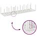 Set Pranzo Giardino 17 Pezzi con Cuscini Bianco Polyrattan, Tavolo Giardino  Bianco 250x100x73 cm Polyrattan, Tavolo Giardino  Bianco 150x100x73 cm Polyrattan, Sedie Giardino  con Cuscini 4 pezzi Bianco Polyrattan - Foto miniatura 9