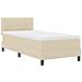 Letto a Box con Materasso Crema 90x200 cm Tessuto - Foto miniatura 3