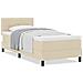 Letto a Box con Materasso Crema 90x200 cm Tessuto - Foto miniatura 4