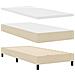 Letto a Box con Materasso Crema 90x200 cm Tessuto - Foto miniatura 6