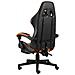 Lusso Casadino -  Sedia Da Gaming Con Poggiapiedi Nero E Arancione In Similpelle - Foto miniatura 3