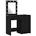 Tavolo da Trucco 2 pcs Nero 50 x 41 x 135 cm Legno multistrato - Foto miniatura 1