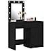 Tavolo da Trucco 2 pcs Nero 50 x 41 x 135 cm Legno multistrato - Foto miniatura 3