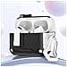Custodia Protettiva Per Auricolari Bluetooth Compatibile Con Airpods Pro/pro 2 Con Chiusura Magnetica E Supporto Per Telefono White+black - Foto miniatura 3