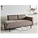 Chaise Longue Savasse Lino Sintetico Marrone Chiaro - Foto miniatura 1