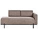 Chaise Longue Savasse Lino Sintetico Marrone Chiaro - Foto miniatura 2