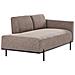 Chaise Longue Savasse Lino Sintetico Marrone Chiaro - Foto miniatura 3