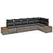 Set Divano da Giardino 6 pcs Grigio 319 x 154 x 85 cm - Foto miniatura 1