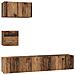 Mobile TV da Parete 4 pcs Legno vecchio 80 x 30 x 30.5 cm - Foto miniatura 1