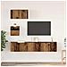 Mobile TV da Parete 4 pcs Legno vecchio 80 x 30 x 30.5 cm - Foto miniatura 2