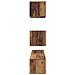 Mobile TV da Parete 4 pcs Legno vecchio 80 x 30 x 30.5 cm - Foto miniatura 9