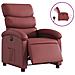 Poltrona Reclinabile Elettrica Rosso Vino in Similpelle - Foto miniatura 1