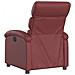 Poltrona Reclinabile Elettrica Rosso Vino in Similpelle - Foto miniatura 5
