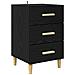 Armadio da Notte Rovere nero 40 x 40 x 66 cm Legno multistrato - Foto miniatura 1