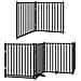 Cancello Cani Porta Pieghevole Nero 8 Pannelli 640 cm Pioppo - Foto miniatura 3