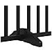 Cancello Cani Porta Pieghevole Nero 8 Pannelli 640 cm Pioppo - Foto miniatura 7