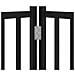 Cancello Cani Porta Pieghevole Nero 8 Pannelli 640 cm Pioppo - Foto miniatura 9