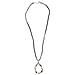 Collana Lunga ""eternal Wave"" In Pelle Nera Placcata Argento - Foto miniatura 1