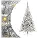 Albero di Natale artificiale con luci integrate Argento 210 cm - Foto miniatura 1