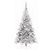 Albero di Natale artificiale con luci integrate Argento 210 cm - Foto miniatura 4