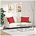 Cuscini da Divano 2 pcs Rosso 70 x 50 cm Tessuto - Foto miniatura 4