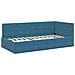 Cornice del letto ad angolo Blu 100 cm x 200 cm Tessuto - Foto miniatura 1