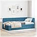 Cornice del letto ad angolo Blu 100 cm x 200 cm Tessuto - Foto miniatura 2