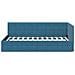 Cornice del letto ad angolo Blu 100 cm x 200 cm Tessuto - Foto miniatura 5