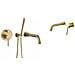 Set miscelatore per vasca e lavabo, Blackswan, tipo M69, modello oro opaco, misura 20 cm - Foto miniatura 1