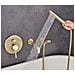 Set miscelatore per vasca e lavabo, Blackswan, tipo M69, modello oro opaco, misura 20 cm - Foto miniatura 3