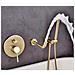 Set miscelatore per vasca e lavabo, Blackswan, tipo M69, modello oro opaco, misura 20 cm - Foto miniatura 4