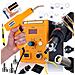 Stazione Saldante Hot-air 858d Con Set Zszywacz Per Plastica - Potenza 700w, 3 Ugelli, 200 Zszywki, Sicurezza Avanzata - Foto miniatura 1