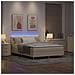 Letto a Sorgente LED con materasso Crema 140 x 190 cm Tessuto - Foto miniatura 5