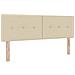 Letto a Sorgente LED con materasso Crema 140 x 190 cm Tessuto - Foto miniatura 7