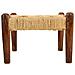 Sgabello In Legno E Corda Marrone Naturale 39x39x27h - Foto miniatura 2