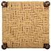 Sgabello In Legno E Corda Marrone Naturale 39x39x27h - Foto miniatura 3